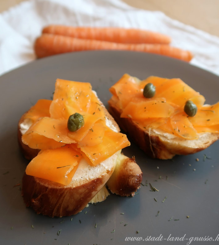Rezept Karottenlachs vegan Lachsalternative selbstgemacht einfach und schnell nachhaltiger Fisch