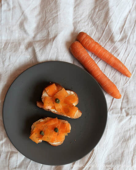 Rezept Karottenlachs vegan Lachsalternative selbstgemacht einfach und schnell nachhaltiger Fisch